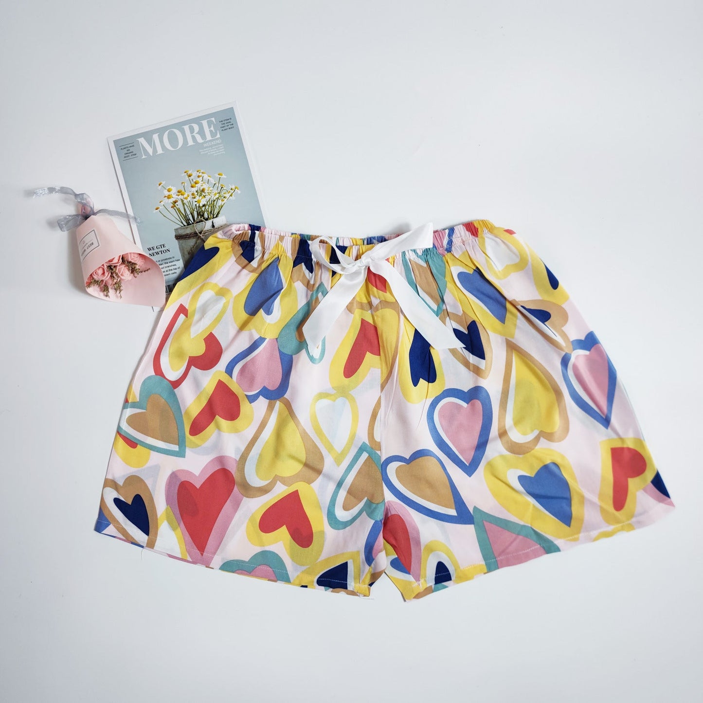 Women's Cotton Silk Shorts Plus Size Homewear Beach Pants