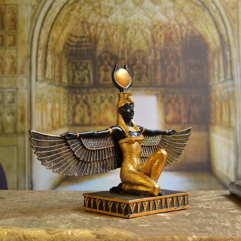 Spread Wings Kneeling Earth Goddess Resin Craft Home