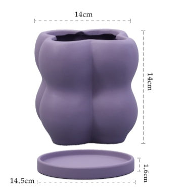 Plain Fired Breathable Ceramic Flowerpot